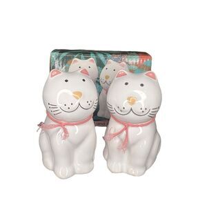 Vintage Mount Clemens Pottery Cozy Cats Salt & Pepper Shakers 80s Ceramic NEW